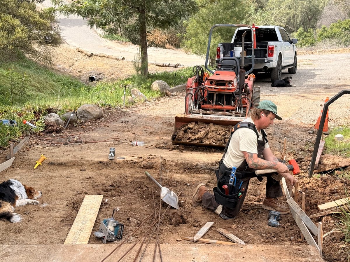 Matthew Hewitt framing a concrete pour — Konkreet Co.