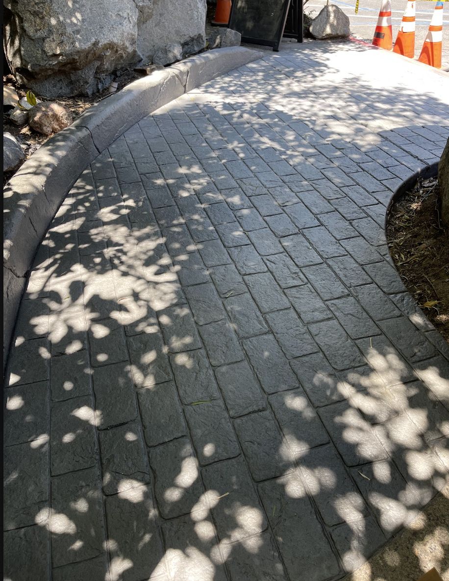 Stamped concrete walkway North County San Diego
